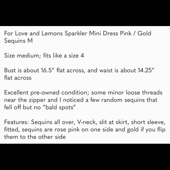 For Love and Lemons Sparkler Sequin New Years Eve Mini Dress Pink M - Picture 9 of 9